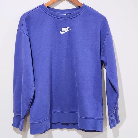 Nike Womens Purple Crewneck Sweatshirt Size XL Loungewear Sportswear Casual - Picture 1 of 9